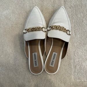 Steve madden white mules